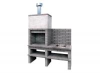 Ref. MD814 Grey - 165 cm x 57 cm x 240 cm, LxWxH | Grill 60 cm x 40 cm, LxW | 780 kg